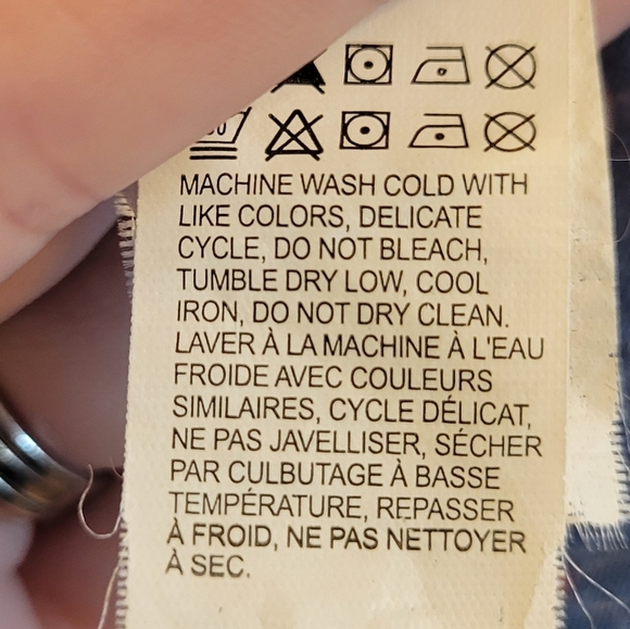 Lucky Brand Blue Floral 3/4 Sleeve With Slits Top Blouse - Picture 8 of 9